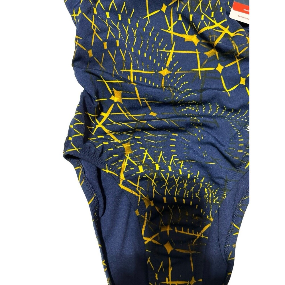 Speedo Endurance Racing Cut Navy/Gold Galactic Size 30 NWT - Picture 6 of 14